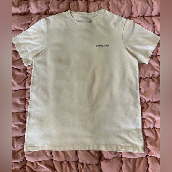 Patagonia Cream Responsibili-Tee Logo T-Shirt Gorpcore Minimalist Casual Men S - Picture 3 of 4